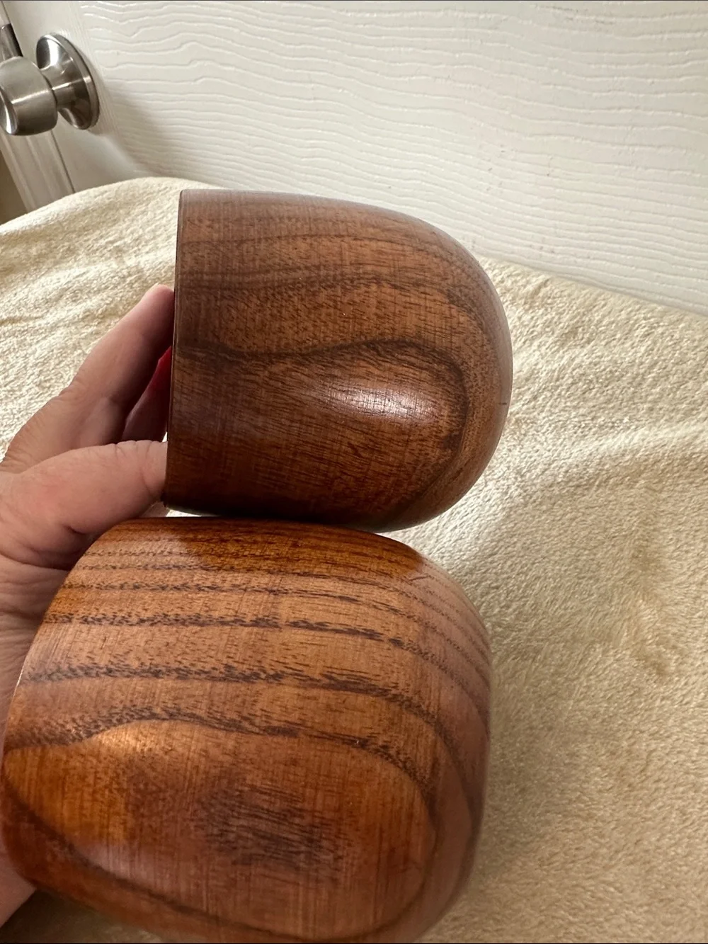 Monsanto Elegant Brown Wooden Bourbon Cups - 2 Pack New in Box